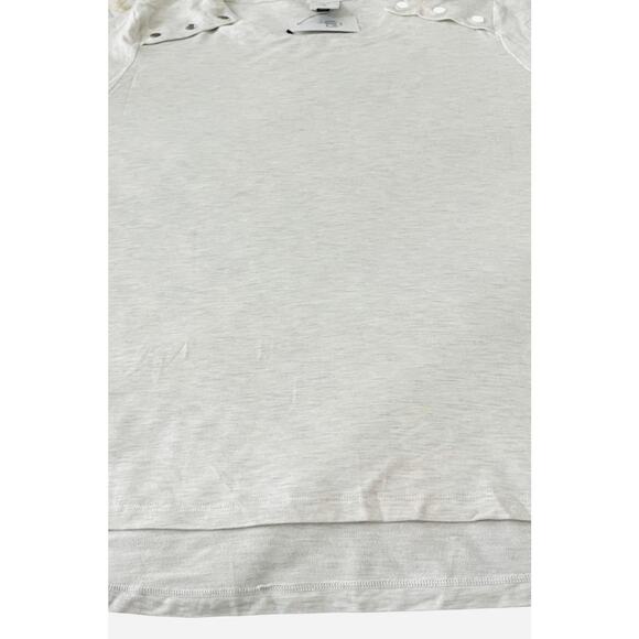 CABI LONG SLEEVE CREW NECK PULL- OVER TOP, WOMENS, XL, LIGHT GREY, HIGH-LOW - Picture 3 of 12